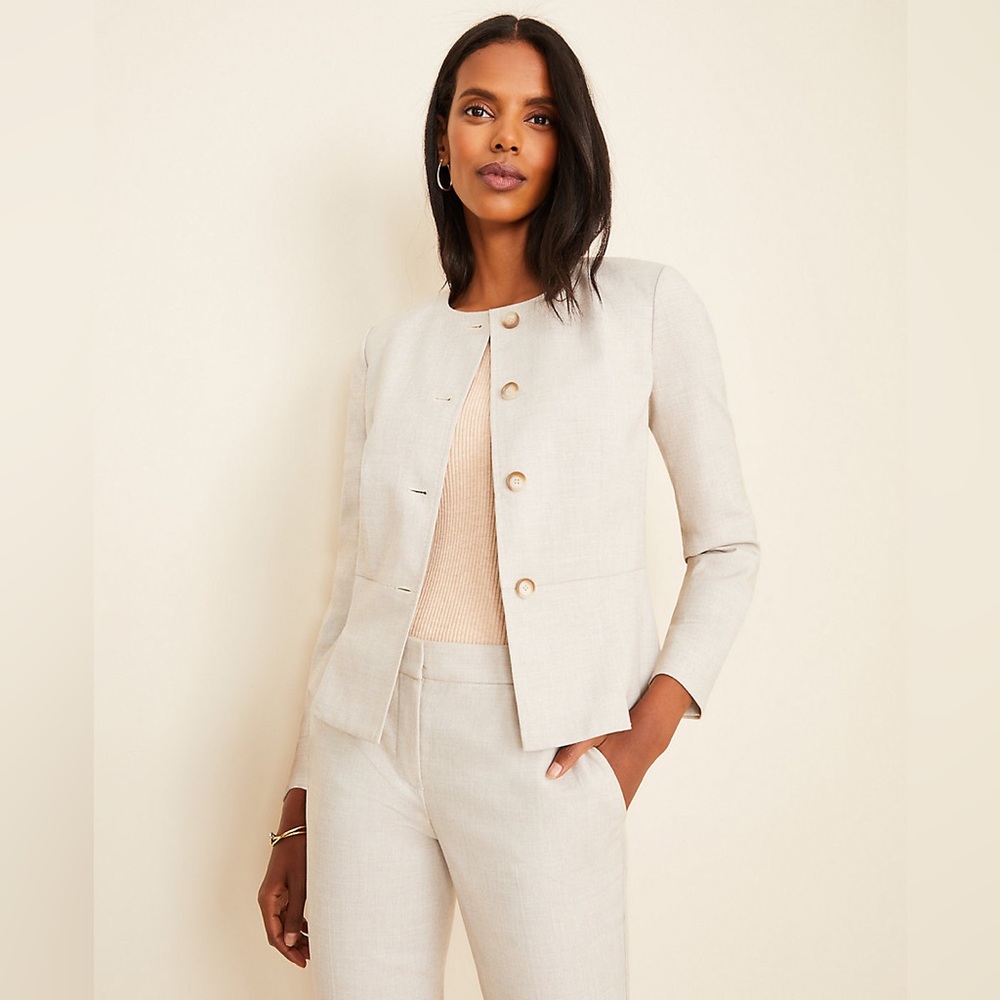 Ann Taylor Cream Blazer 2P